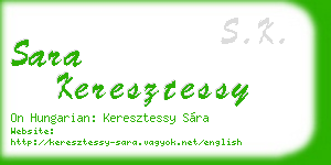 sara keresztessy business card
